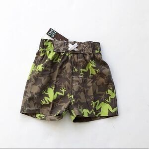 Nano NWT brown frog print swim shorts 12 months